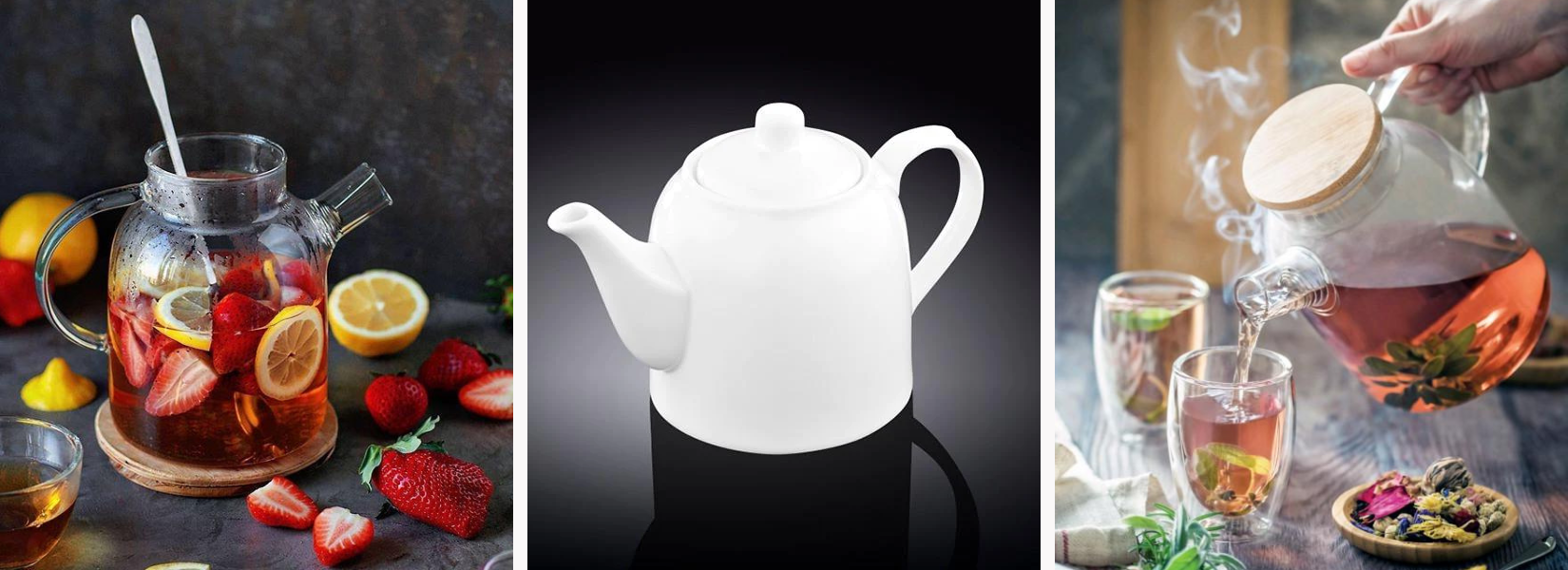 Wilmax Thermo Glass Tea Pot 52 fl oz | 1550 ml WL-888806/A