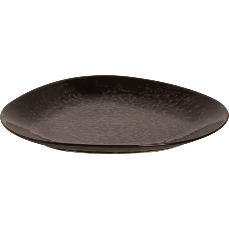 Black Porcelain Oval Plate, 30cm | Collection Black Tahiti | Maastricht, 1 piece