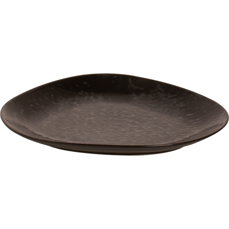 Black Porcelain Oval Plate, 22cm | Collection Black Tahiti | Maastricht, 1 piece