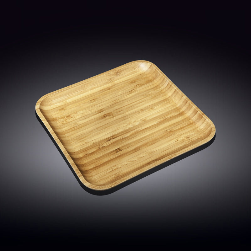 Natural Bamboo Plate 11" X 11" | 28 Cm X 28 Cm WL-771024/A - NYStep