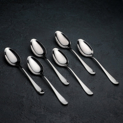 18/10 STAINLESS STEEL DINNER SPOON 8" | 21 CM SET OF 6  IN COLOUR BOX WL-999102/6C