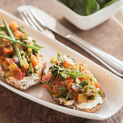 Bruschetta with Pine Nuts and Goat Cheese