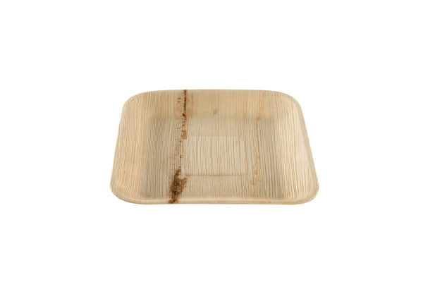 Square plate palm leaf 20 cm (4*25)