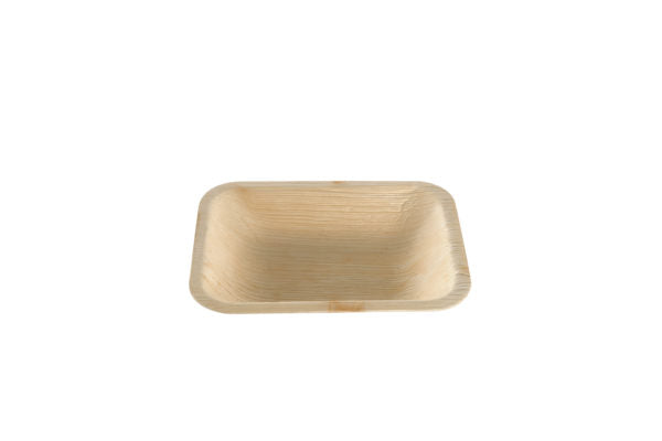 Rectangular plate palm leaf 16x13cm (4*25)