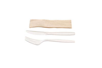 Corn Set Knife,Fork and Kraft Napkin (10*50)