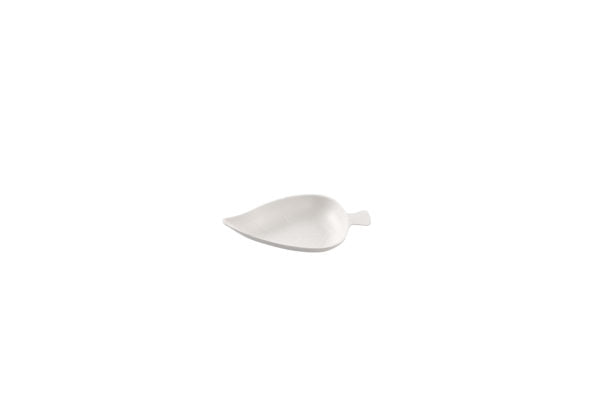 Salsera sugar cane spoon white leaf 8cm 60X50