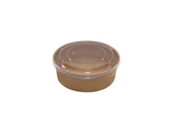 Kraft carton salad bowl 750ml (10*25)lid