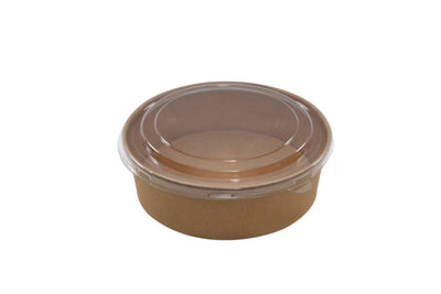 Kraft carton salad bowl 1100ml (10*25)cover