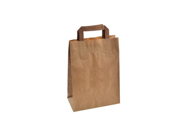 Kraft paper bag with flat handle 22×29+10(5*50)