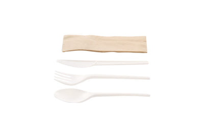 PLA knife, fork, spoon and server set(10*50)