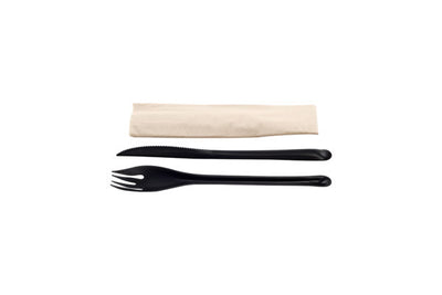 Eko-Set CPLA black fork,knife,knife+serv(10*50)