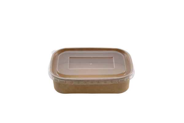 Rectangular kraft set 500ml+PPP lid(6*25)