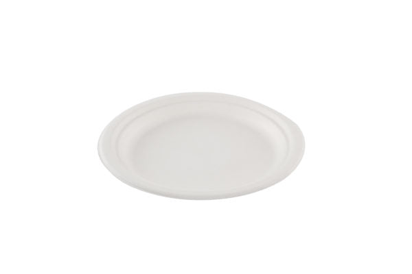 White sugar cane plate 220mm (12*10)