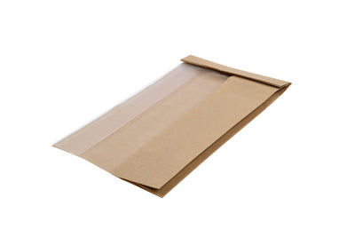 Kraft bag 146*255+70mmDouble Visionc/tray (5*50)