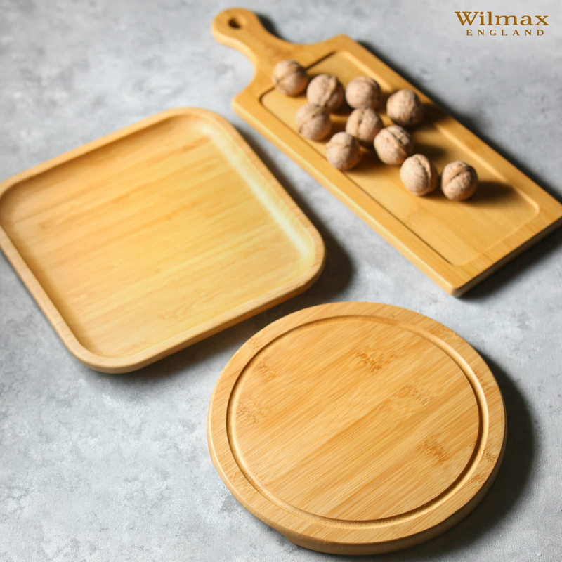 Natural Bamboo Plate 6" X 6" | 15 Cm X 15 Cm WL-771019/A - NYStep