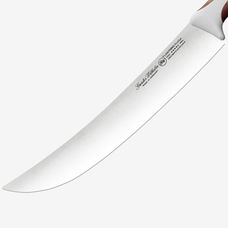 Gunter Wilhelm Lightning Cimeter/Butcher Knife, 10 Inch | Brown and Grey ABS Handle SKU: 10-130-0710