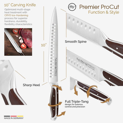 Gunter Wilhelm Premier Carving Knife, 10 Inch | Dark Brown ABS Handle SKU: 30-321-0210