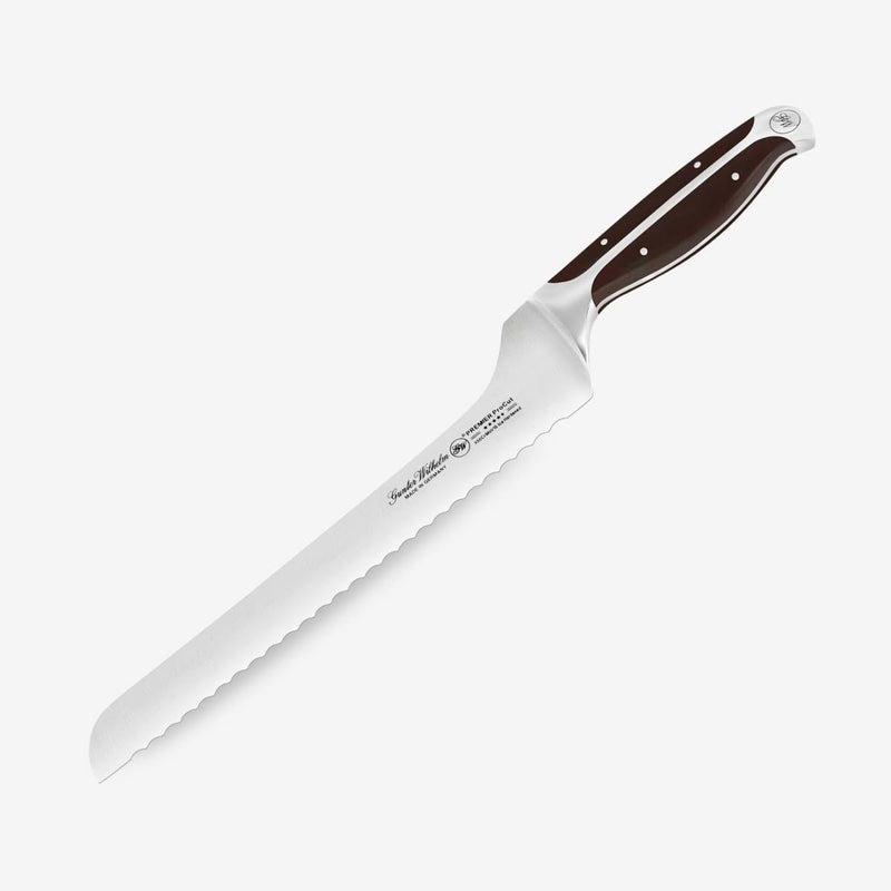 Gunter Wilhelm Premier Offset Bread Knife, 10 Inch | Dark Brown ABS Handle SKU: 30-318-1510