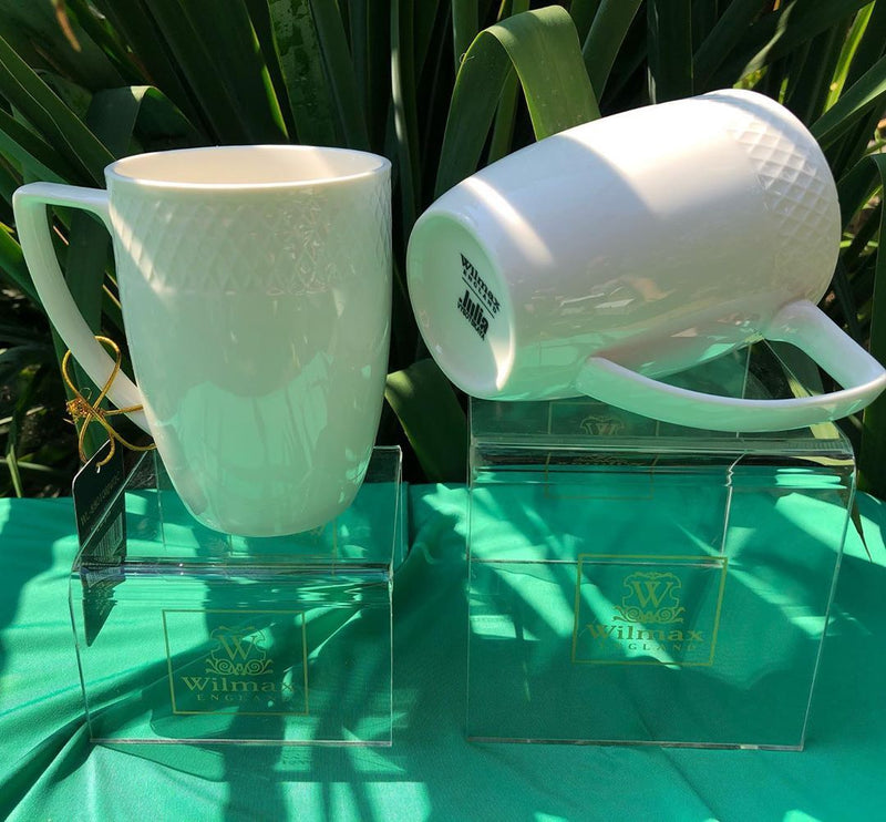 White Coffee Mug 12 Oz | 350 Ml Set Of 2 In Gift Box