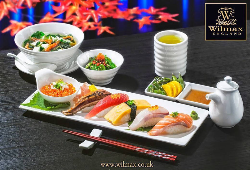 White Sushi/Canape Dish 14" inch X 5.5" inch | 36 X 14 Cm