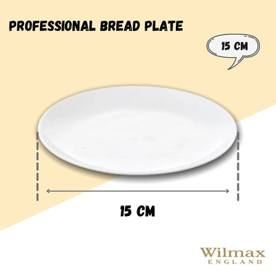 White Bread Plate 6" inch | 15 Cm