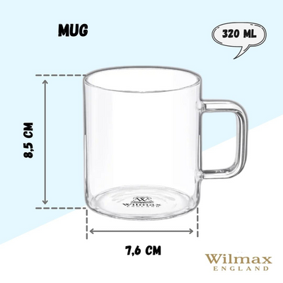 Thermo Glass Mug By Wilmax | 11 Oz | 320 Ml / WL-888606/A - NYStep