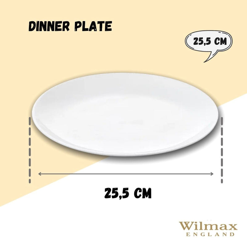 White Dinner Plate 10" inch | 25.5 Cm