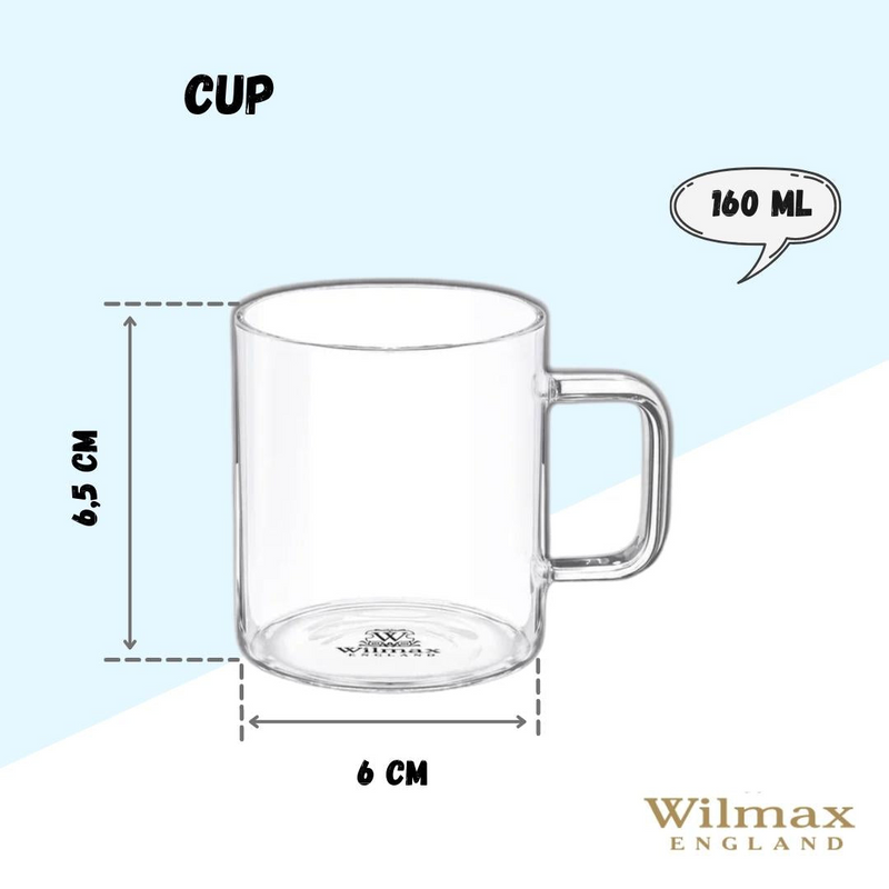 Thermo Glass Coffee and Tea Cup 5 Oz | 160 Ml/ High Temperature And Shock Resistant - NYStep