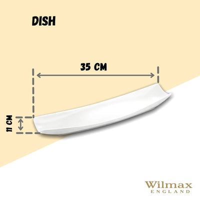 White Celery Tray / Dish 14" inch X 4.5" inch | 35 X 11 Cm