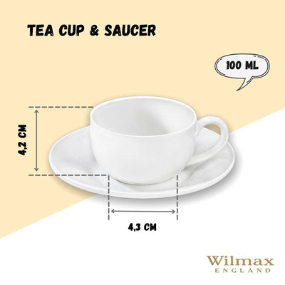 Fine Porcelain 3 Oz | 100 Ml Coffee Cup & Saucer WL-993002/Ab - NYStep