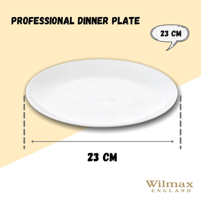 White Dinner Plate 9" inch | 23 Cm