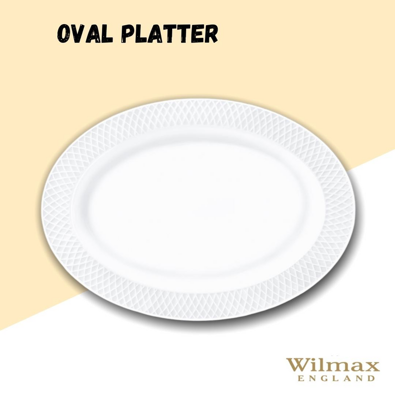 Fine Porcelain Oval Platter 14" X 10" | 35 X 25 Cm In Gift Box - NYStep