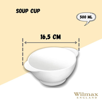 White Soup Cup 17 Oz | 500 Ml 5.25" inch | 13.5 Cm