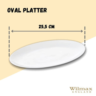 White Oval Plate / Platter 10" inch | 25.5 Cm