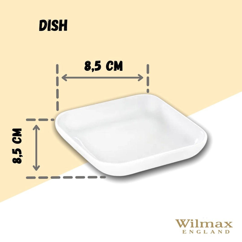 Small White Square Dish 3.5" inch X 3.5" inch | 8.5 X 8.5 Cm