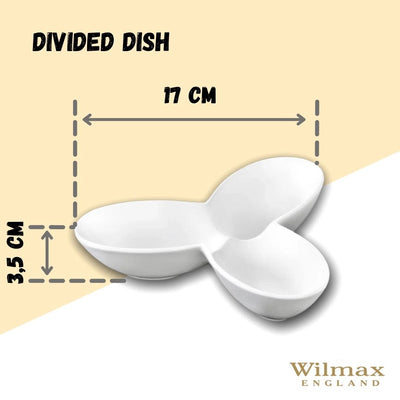 White 3 Part Divided Dish 5" inch | 13 Cm