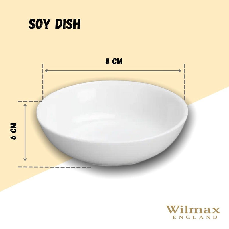 Round Porcelain White Soy Dish 3" inch | 7.5 Cm