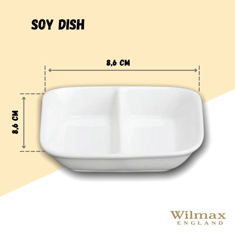 Rectangle White Soy Dish 3.25" inch X 3.25" inch |