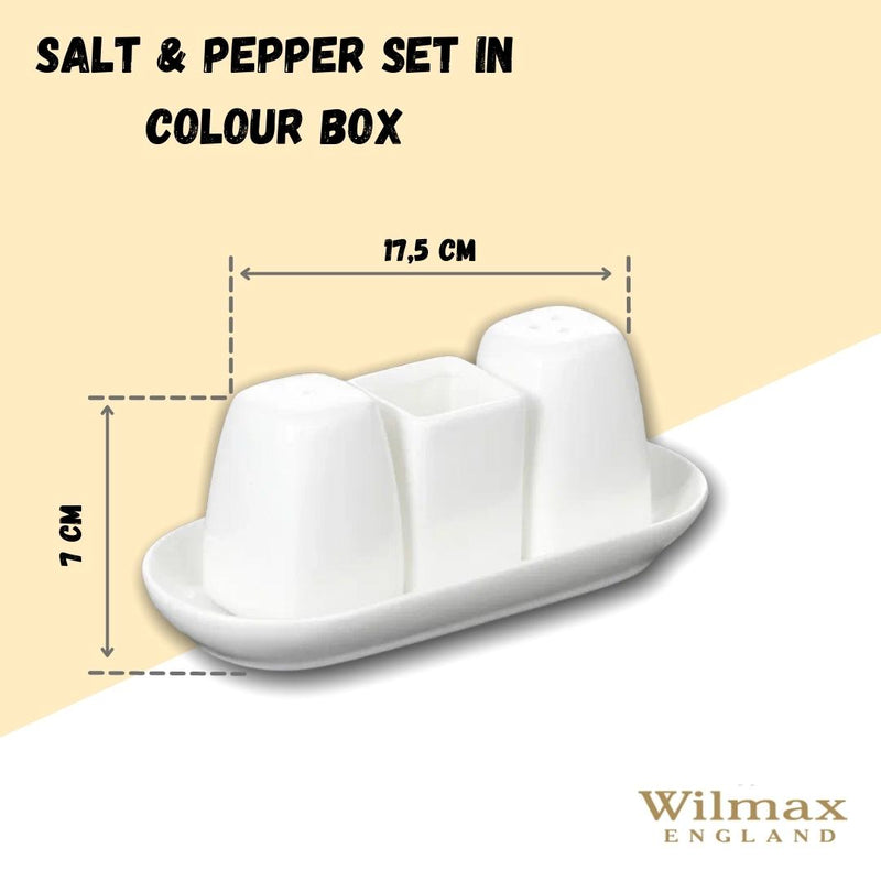 White Salt and Pepper Set