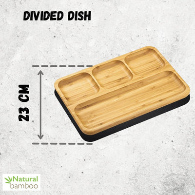 Bamboo Divided Dish / Bento box 13" inch X 9" inch | 33 X 23 Cm