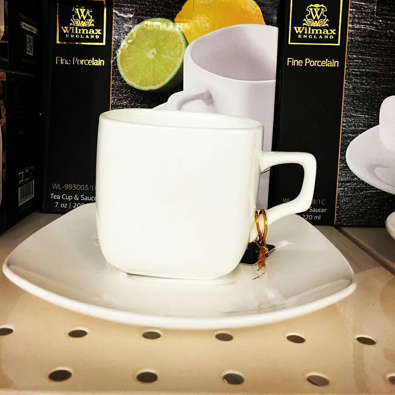 White 3 Oz | 90 Ml Coffee Cup & Saucer