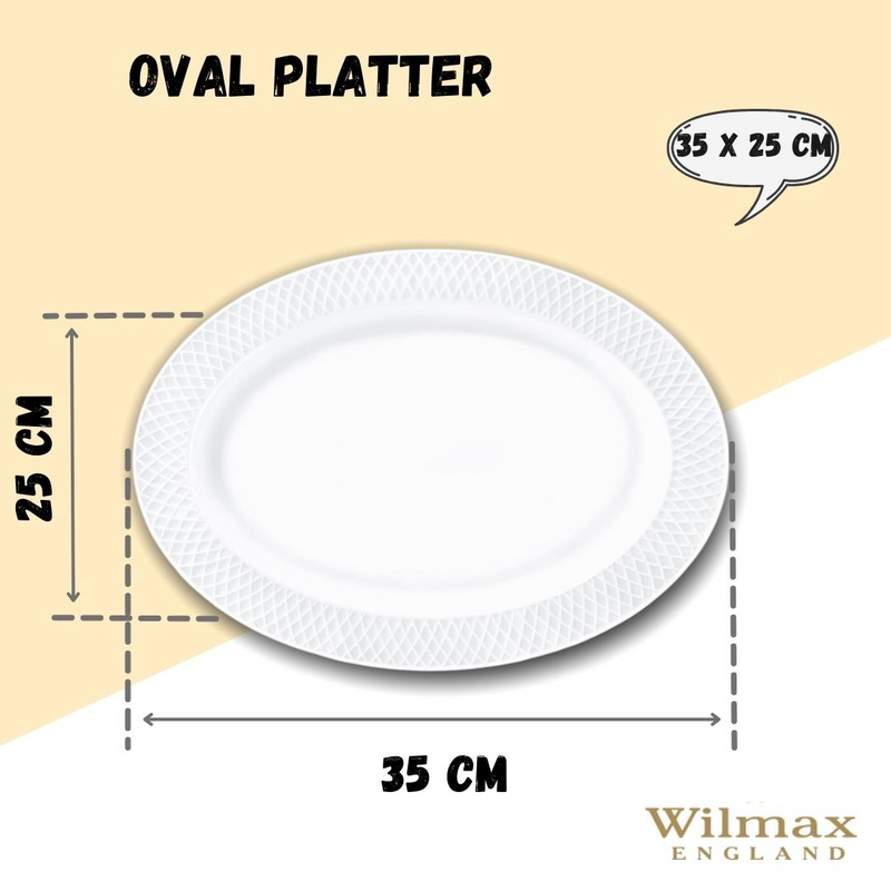 Fine Porcelain Oval Platter 14" X 10" | 35 X 25 Cm In Gift Box - NYStep