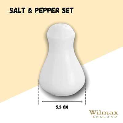 White Salt & Pepper Set