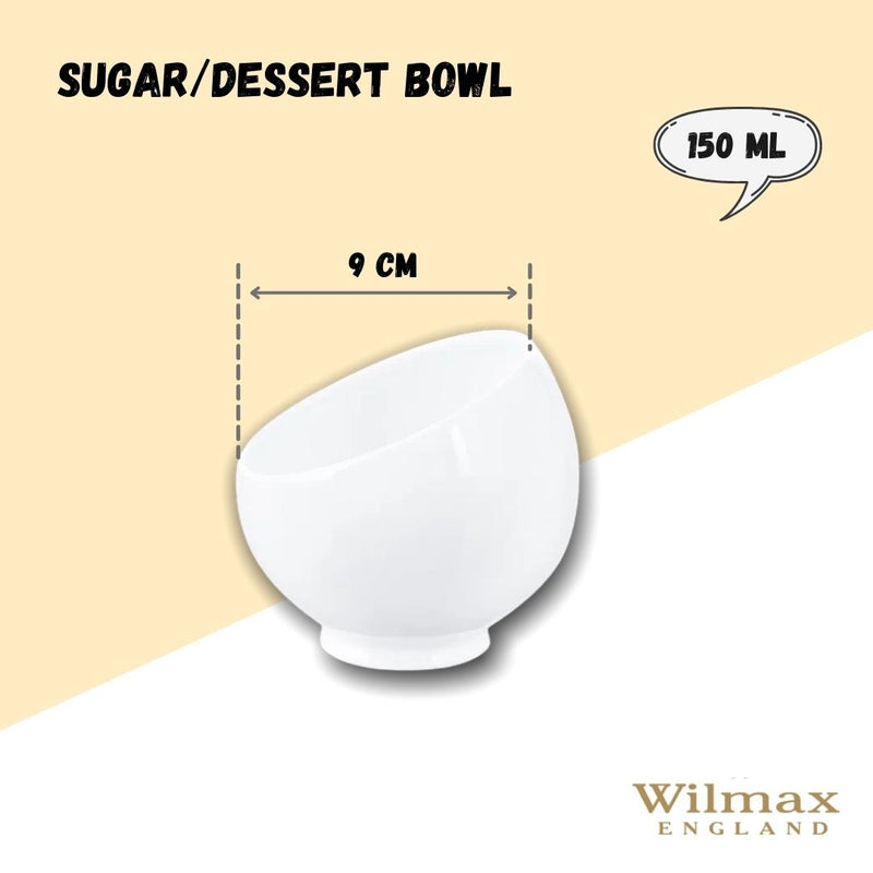 White Sugar/Dessert Bowl 3.5" inch X 3.5" inch | 8.5 X 9 Cm