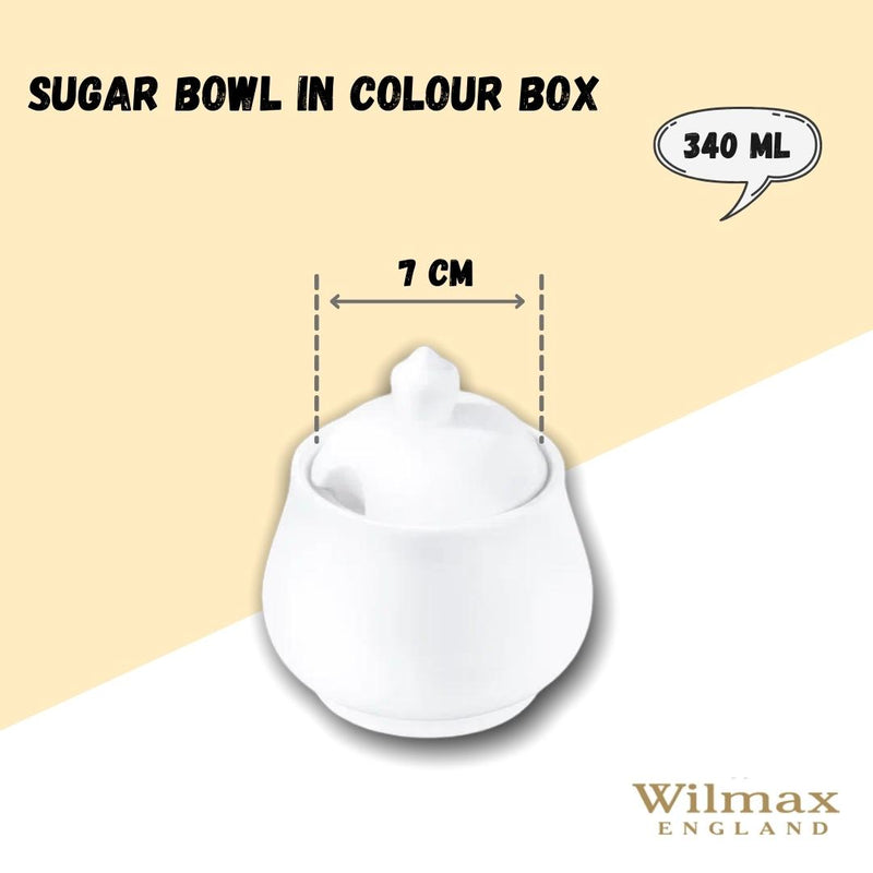 White Sugar Bowl 11 Oz | 340 Ml In Colour Box