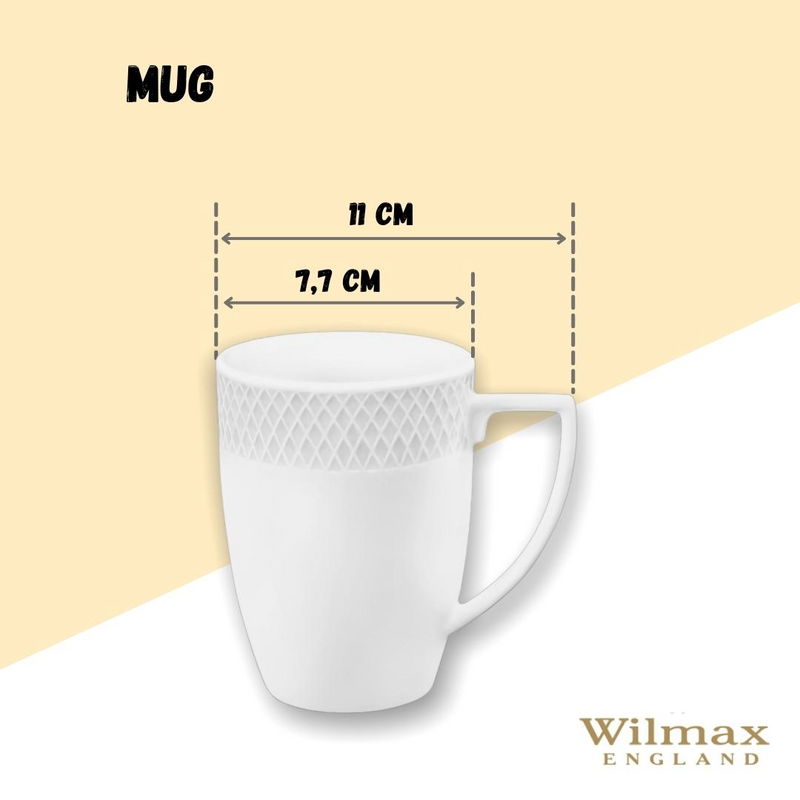 Fine Porcelain White Mug 12 Oz | 350 Ml - NYStep