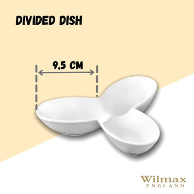 White 3 Part Divided Dish 5" inch | 13 Cm