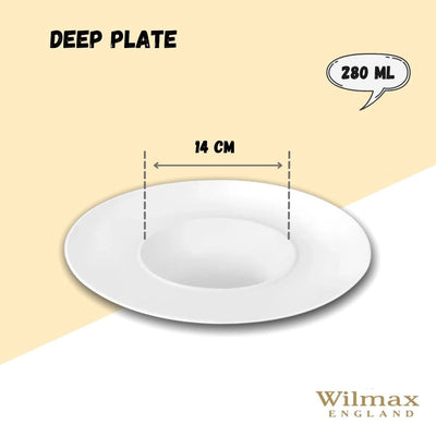 White Deep Plate 11" inch | 28 Cm 9 Fl Oz | 280 Ml