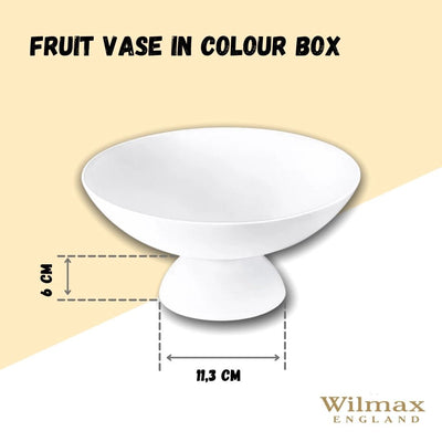 White Fruit Vase 9.5" inch X 4.5" inch |In Colour Box