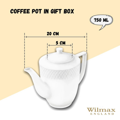 Fine Porcelain Coffee Pot 25 Oz | 750 Ml In Gift Box WL-880111/1C - NYStep